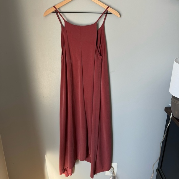 Joie Burgundy Maxi Sundress Coverup Spaghetti Strap Built in Bra Size Small - Picture 2 of 3